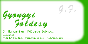 gyongyi foldesy business card