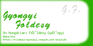 gyongyi foldesy business card